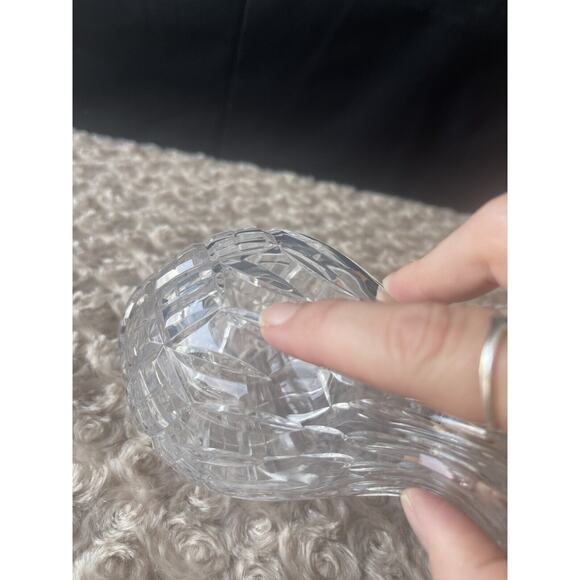 Stuart Crystal Shaftesbury Pattern Flower Vase Clear Marked 6.25” - Picture 4 of 6